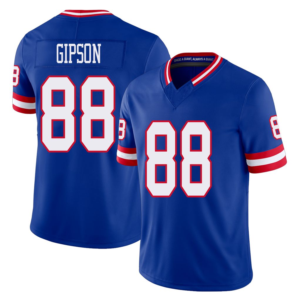 New York #88 Xavier Player Football V Neck Short Sleeve Royal Jersey Gipson For Men Youth Women Gift