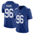 New York #96 Zacch Player Football V Neck Short Sleeve Royal Jersey Pickens For Men Youth Women Gift