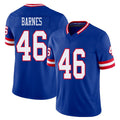 New York #46 Zaire Player Football V Neck Short Sleeve Royal Jersey Barnes For Men Youth Women Gift