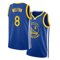 Golden State #8 Melton Player Basketball Sleeveless Blue Jersey De'Anthony For Adult Youth