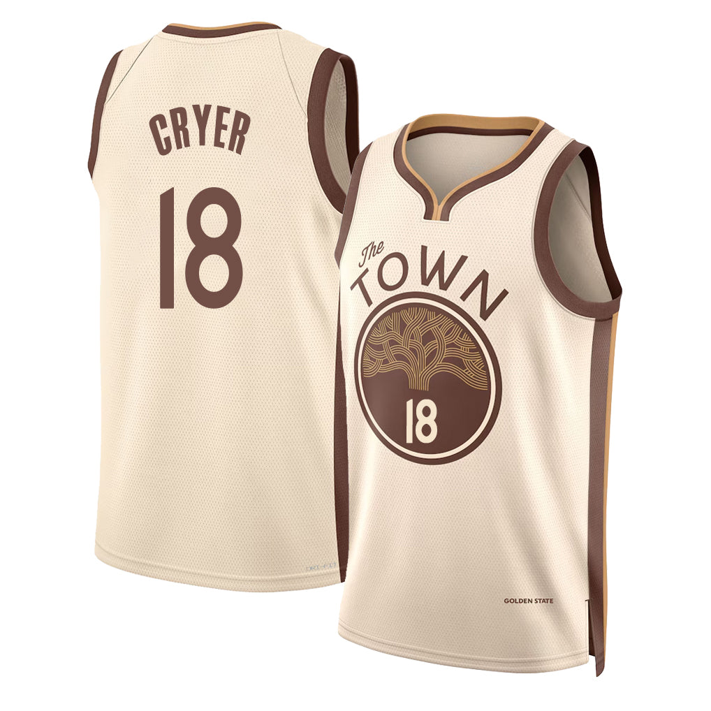 Golden State #18 Cryer Player Basketball Sleeveless Cream Jersey LJ For Adult Youth