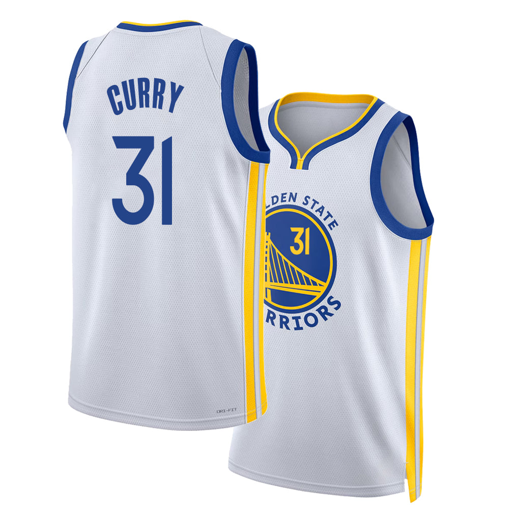 Golden State #31 Curry Player Basketball Sleeveless White Jersey Seth For Adult Youth