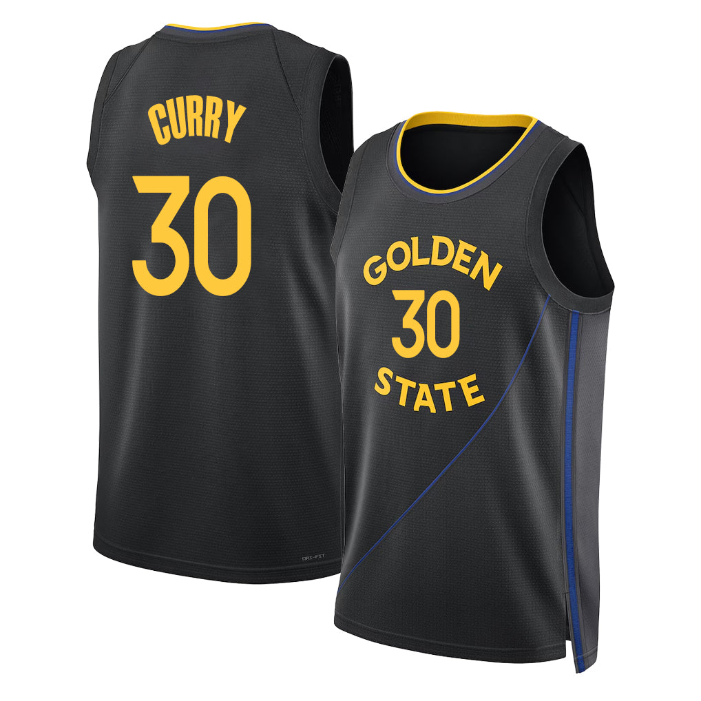 Golden State #30 Curry Player Basketball Sleeveless Black Jersey Stephen For Adult Youth