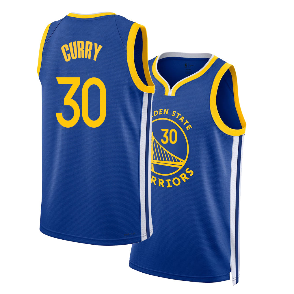 Golden State #30 Curry Player Basketball Sleeveless Blue Jersey Stephen For Adult Youth