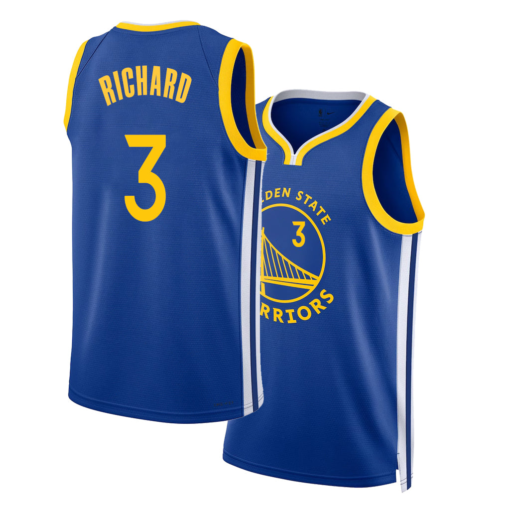 Golden State #3 Richard Player Basketball Sleeveless Blue Jersey Will For Adult Youth