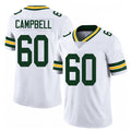 Green Bay #60 Campbell Player Football V Neck Short Sleeve White Jersey Anthony For Men Youth Women Gift