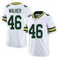 Green Bay #46 Walker Player Football V Neck Short Sleeve White Jersey Arden For Men Youth Women Gift