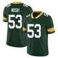 Green Bay #53 Mosby Player Football V Neck Short Sleeve Green Jersey Arron For Men Youth Women Gift