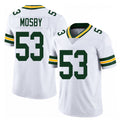 Green Bay #53 Mosby Player Football V Neck Short Sleeve White Jersey Arron For Men Youth Women Gift