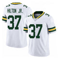 Green Bay #37 Hilton Jr. Player Football V Neck Short Sleeve White Jersey Chris For Men Youth Women Gift