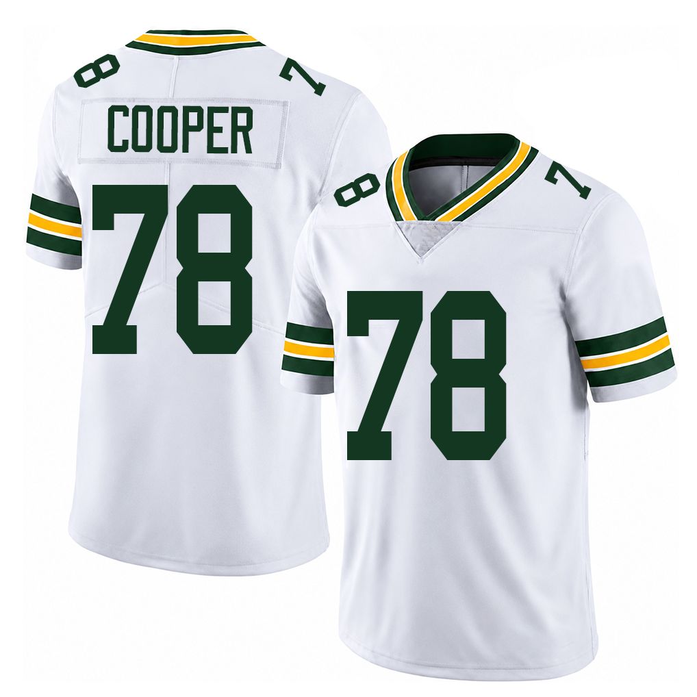 Green Bay #78 Cooper Player Football V Neck Short Sleeve White Jersey Dalton For Men Youth Women Gift