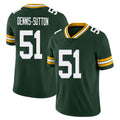 Green Bay #51 Dennis-Sutton Player Football V Neck Short Sleeve Green Jersey Dani For Men Youth Women Gift