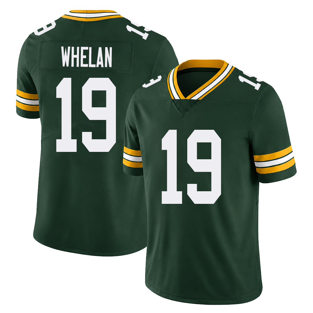 Green Bay #19 Whelan Player Football V Neck Short Sleeve Green Jersey Daniel For Men Youth Women Gift