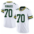 Green Bay #70 Kinnard Player Football V Neck Short Sleeve White Jersey Darian For Men Youth Women Gift