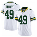 Green Bay #49 Dabney Player Football V Neck Short Sleeve White Jersey Drake For Men Youth Women Gift
