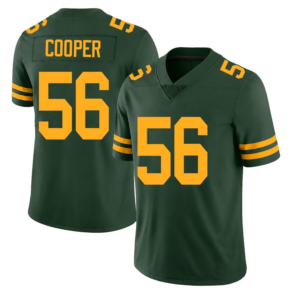 Green Bay #56 Cooper Player Football V Neck Short Sleeve Jersey Green Edgerrin For Men Youth Women Gift