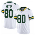 Green Bay #80 Neyor Player Football V Neck Short Sleeve White Jersey Isaiah For Men Youth Women Gift