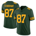 Green Bay #87 Michael Sturdivant Player Football V Neck Short Sleeve Jersey Green J. For Men Youth Women Gift