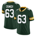 Green Bay #63 Crumedy Player Football V Neck Short Sleeve Green Jersey Jaden For Men Youth Women Gift