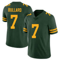 Green Bay #7 Bullard Player Football V Neck Short Sleeve Jersey Green Javon For Men Youth Women Gift