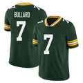 Green Bay #7 Bullard Player Football V Neck Short Sleeve Green Jersey Javon For Men Youth Women Gift