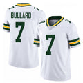 Green Bay #7 Bullard Player Football V Neck Short Sleeve White Jersey Javon For Men Youth Women Gift