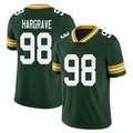 Green Bay #98 Hargrave Player Football V Neck Short Sleeve Green Jersey Javon For Men Youth Women Gift