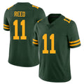 Green Bay #11 Reed Player Football V Neck Short Sleeve Jersey Green Jayden For Men Youth Women Gift
