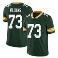 Green Bay #73 Williams Player Football V Neck Short Sleeve Green Jersey John For Men Youth Women Gift