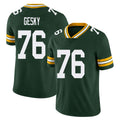 Green Bay #76 Gesky Player Football V Neck Short Sleeve Green Jersey Josh For Men Youth Women Gift