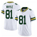 Green Bay #81 Whyle Player Football V Neck Short Sleeve White Jersey Josh For Men Youth Women Gift