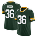 Green Bay #36 Hadden Player Football V Neck Short Sleeve Green Jersey Kamal For Men Youth Women Gift