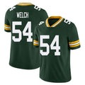 Green Bay #54 Welch Player Football V Neck Short Sleeve Green Jersey Kristian For Men Youth Women Gift