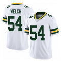 Green Bay #54 Welch Player Football V Neck Short Sleeve White Jersey Kristian For Men Youth Women Gift
