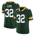 Green Bay #32 Lloyd Player Football V Neck Short Sleeve Green Jersey MarShawn For Men Youth Women Gift