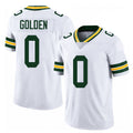 Green Bay #0 Golden Player Football V Neck Short Sleeve White Jersey Matthew For Men Youth Women Gift