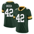 Green Bay #42 Orzech Player Football V Neck Short Sleeve Green Jersey Matthew For Men Youth Women Gift