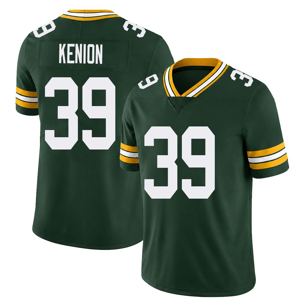 Green Bay #39 Kenion Player Football V Neck Short Sleeve Green Jersey Murvin For Men Youth Women Gift