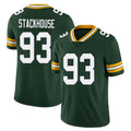 Green Bay #93 Stackhouse Player Football V Neck Short Sleeve Green Jersey Nazir For Men Youth Women Gift