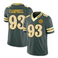 Green Bay #93 Campbell Player Football V Neck Short Sleeve Green Jersey Anthony For Men Youth Women Gift