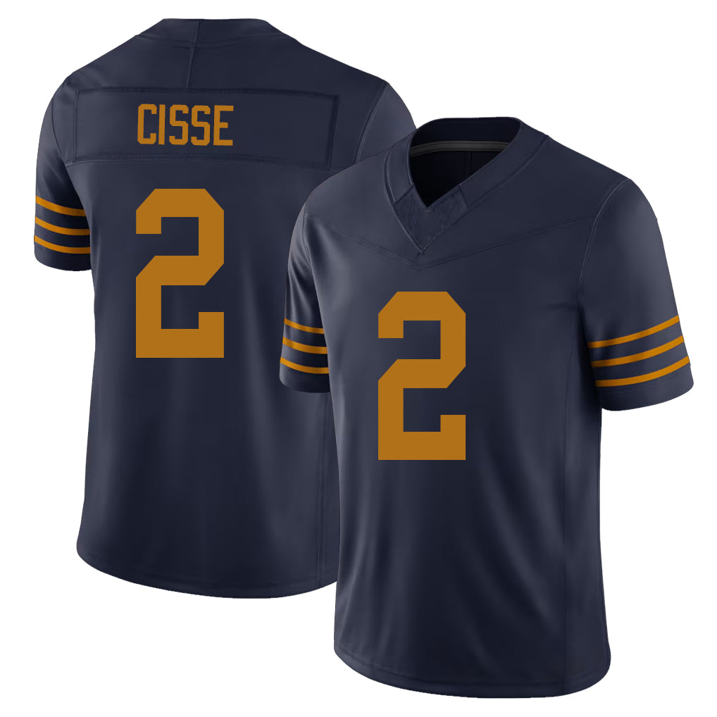 Green Bay #2 Cisse Player Football V Neck Short Sleeve Navy Jersey Brandon For Men Youth Women Gift