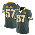 Green Bay #57 Cox Jr. Player Football V Neck Short Sleeve Green Jersey Brenton For Men Youth Women Gift