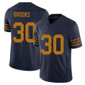 Green Bay #30 Brooks Player Football V Neck Short Sleeve Navy Jersey Chris For Men Youth Women Gift