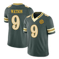 Green Bay #9 Watson Player Football V Neck Short Sleeve Green Jersey Christian For Men Youth Women Gift