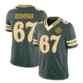 Green Bay #67 Jennings Player Football V Neck Short Sleeve Green Jersey Donovan For Men Youth Women Gift
