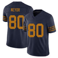 Green Bay #80 Neyor Player Football V Neck Short Sleeve Navy Jersey Isaiah For Men Youth Women Gift