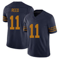 Green Bay #11 Reed Player Football V Neck Short Sleeve Navy Jersey Jayden For Men Youth Women Gift