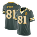 Green Bay #81 Whyle Player Football V Neck Short Sleeve Green Jersey Josh For Men Youth Women Gift