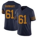 Green Bay #61 Barnhart Player Football V Neck Short Sleeve Navy Jersey Karsen For Men Youth Women Gift