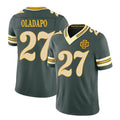 Green Bay #27 Oladapo Player Football V Neck Short Sleeve Green Jersey Kitan For Men Youth Women Gift
